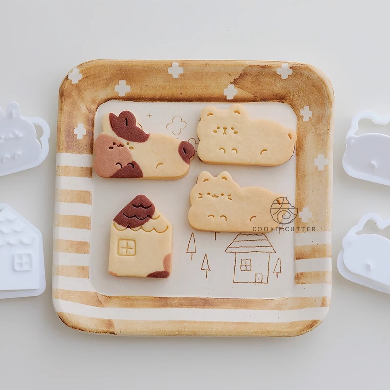 Bunny Cake Mold - Cartoon Animals Cookie Cutter Animal Cute