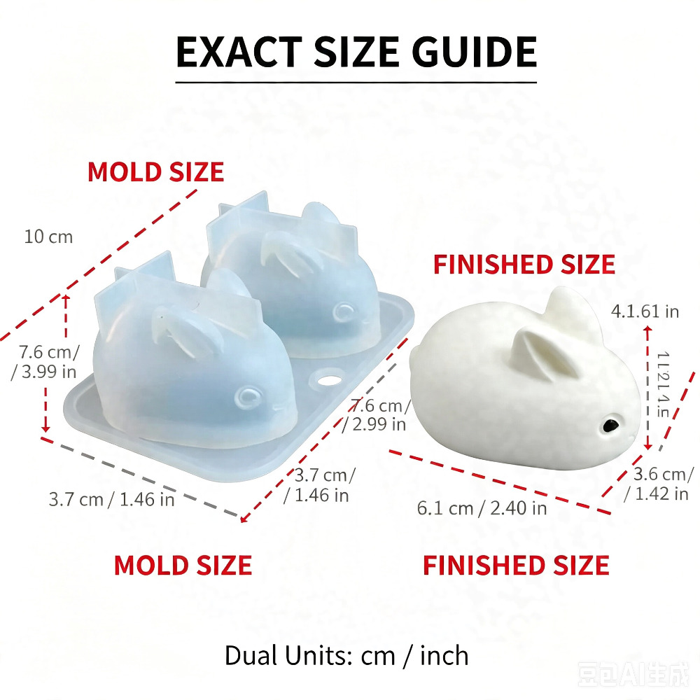 3D Mini Rabbit Silicone Mold F - Bunny Cake Mold recension och pris