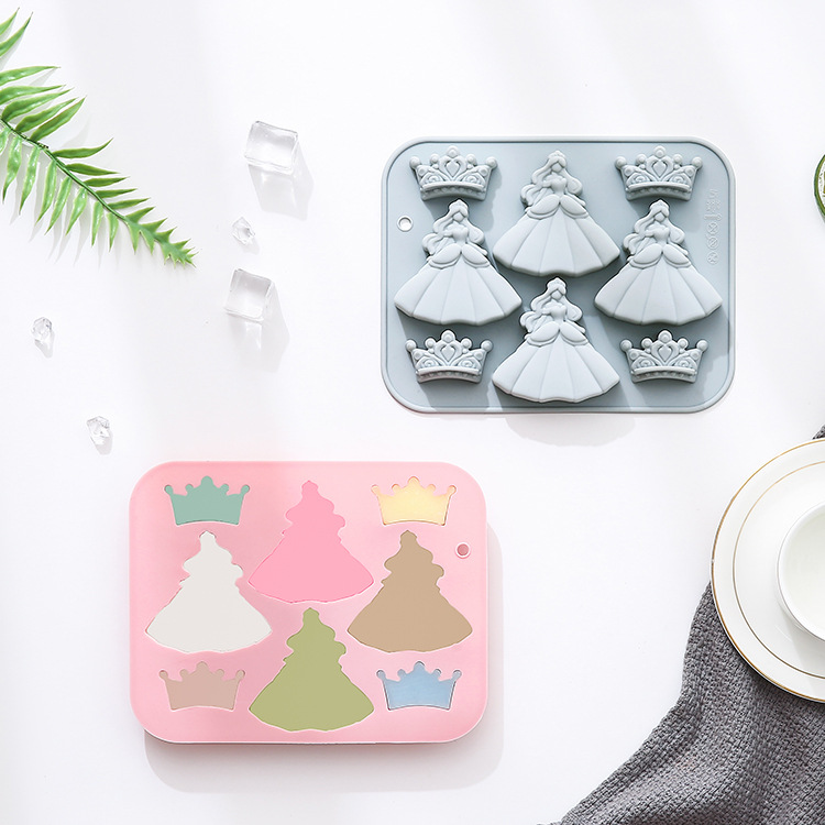 8-hole 3d Princess Dress Crown - Bunny Cake Mold recension och pris