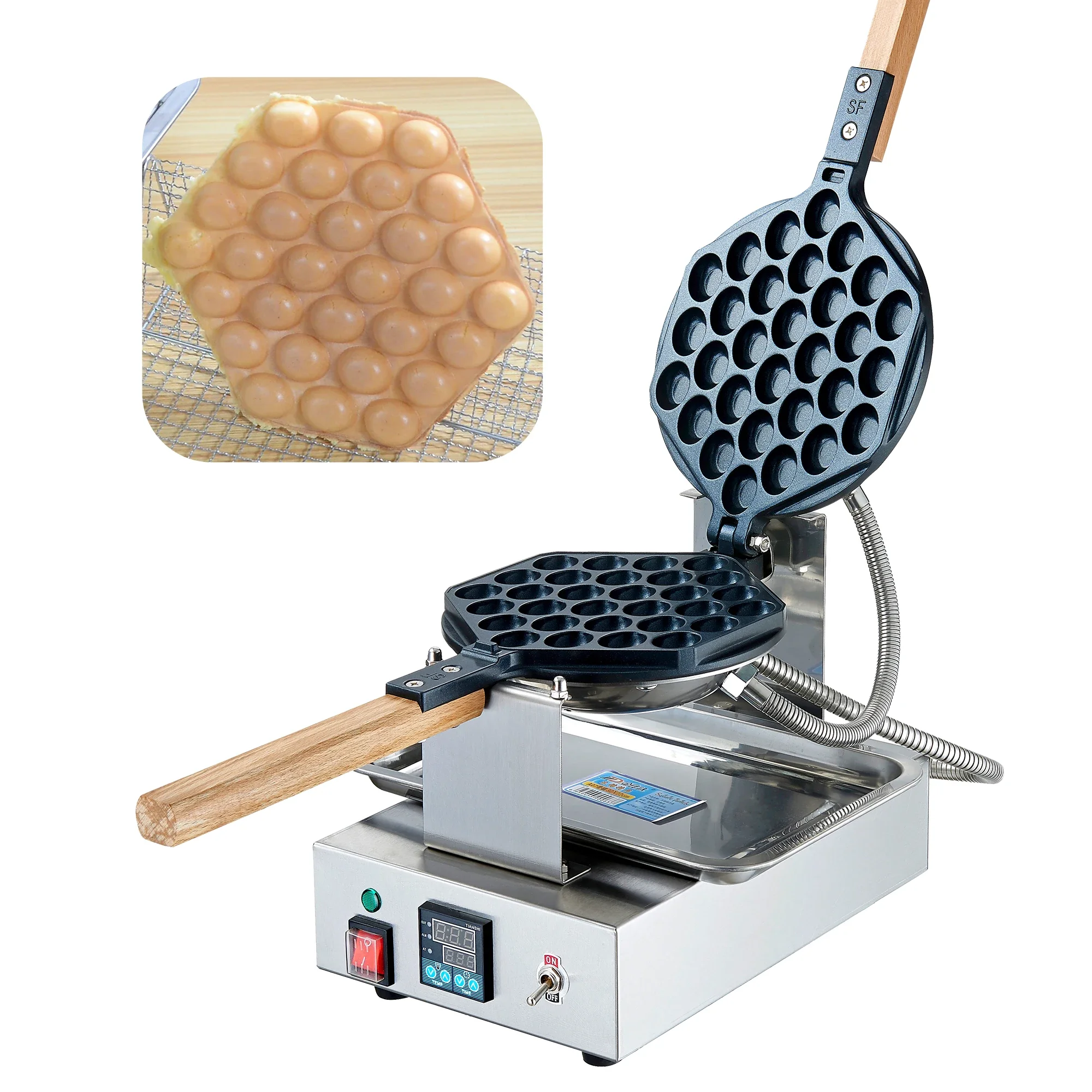 Rotating Bubble Waffle Machine - Waffle Cone Maker recension och pris