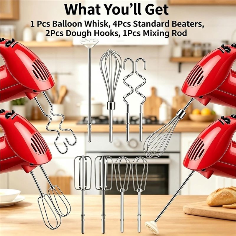 A92G HOT-Dough Hooks Whisk Ble - Kitchenaid Mixer Hand Mixer recension och pris