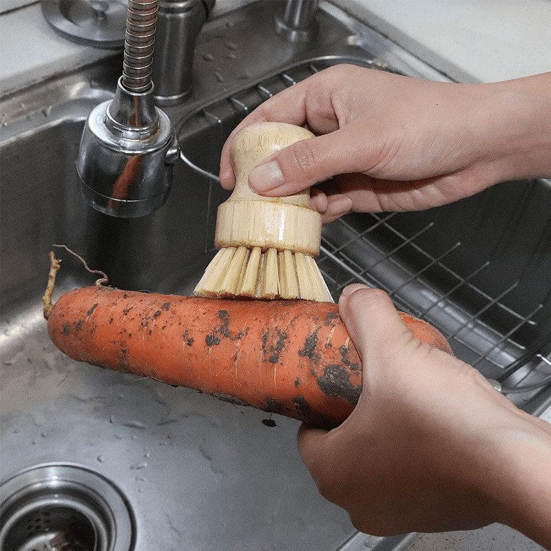 Bamboo Dish Scrub Brush Soap D - Cast Iron Corn recension och pris