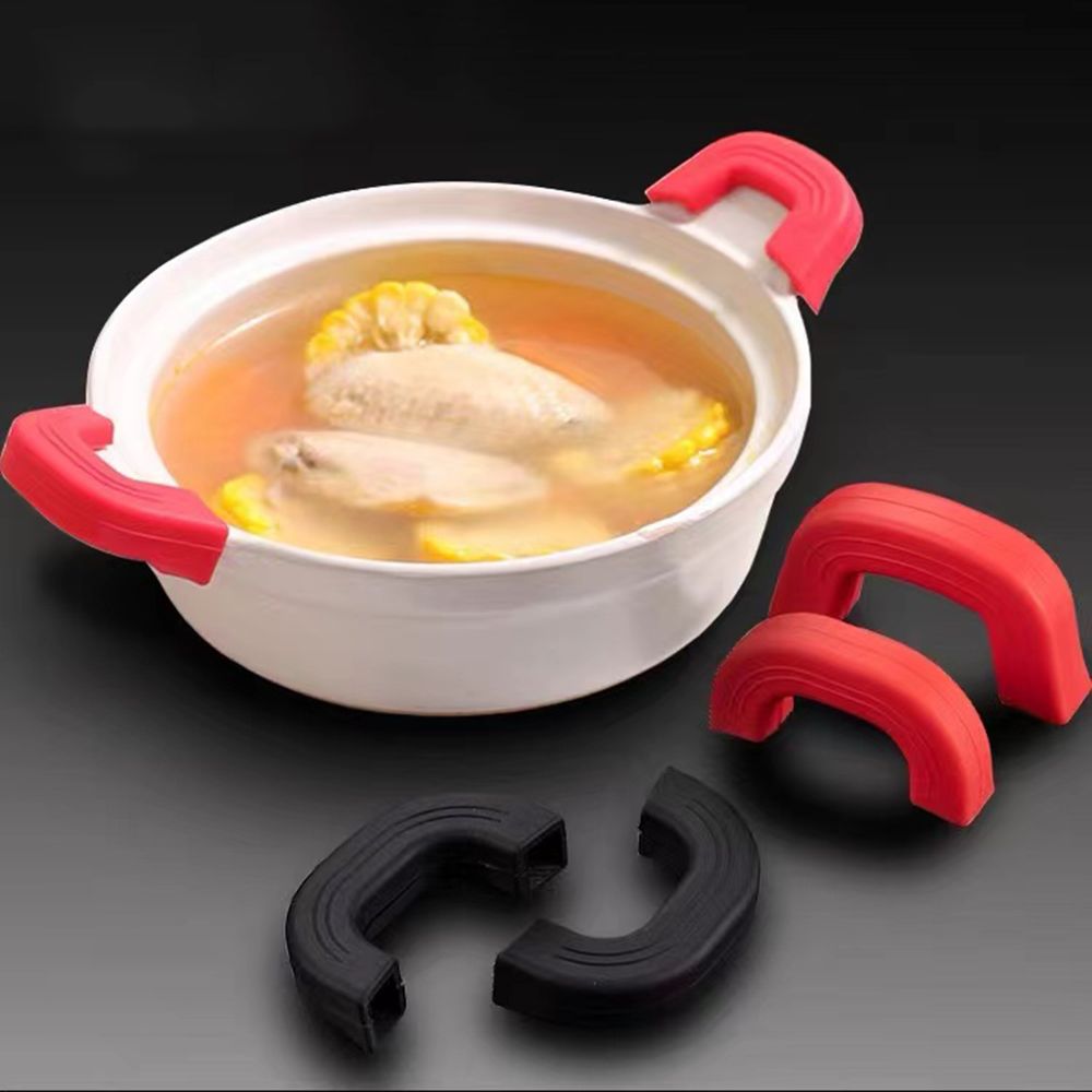 2PCS Silicone Anti-Scald Pot H - Cast Iron Corn recension och pris