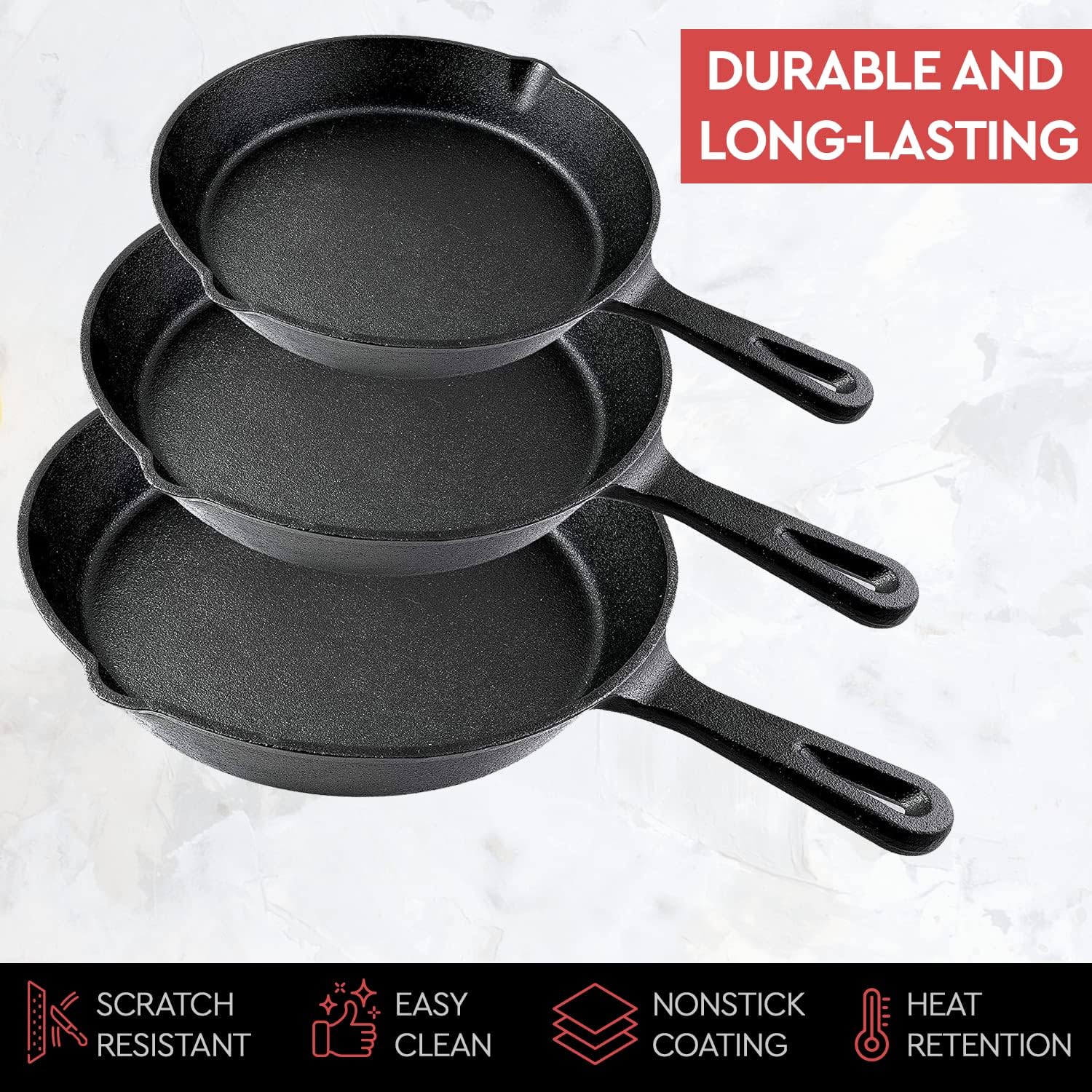 14/16/20cm Cast Iron Frying Pa - Cast Iron Corn recension och pris