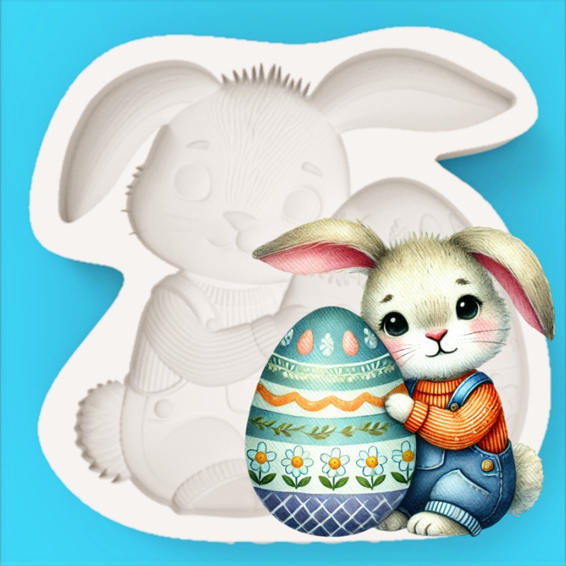 Easter Egg-Holding Bunny Silic - Bunny Cake Mold recension och pris